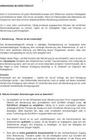 Mustervorlagen abmahnung fehlverhalten beim kunden : Abmahnung Im Arbeitsrecht Nr 137 10 Pdf Kostenfreier Download