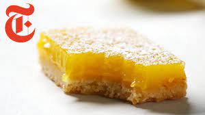 Lemon Bars With Olive Oil And Sea Salt Nyt Cooking Youtube Lemon Bars Recipe Nyt Food Nyt Cooking