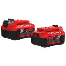 Black And Decker 20v Lithium Battery 4 0 Ah Lowes Craftsman V20 20 Volt Max 2 Pack 4 Amp Hour 4 Amp Hour Lithium Power Tool Battery In The Power Tool Batteries Department At Lowes Com