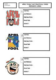 An april fools joke in 1998 passed by mark boslough held that alabama was trying to pass a law rounding pi (π) down to 3. April Fools Day Practical Jokes Revision Cards Esl Worksheet By Aysgl