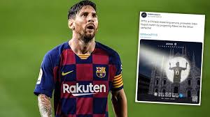 Holen sie sich das inter milan heimtrikot/auswärtstrikot/3rd trikot. Wirbel Um Lionel Messi Barcelona Superstar Prangt In Inter Trikot Auf Mailander Dom Video Geloscht Sportbuzzer De