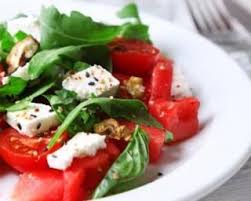 Recette De Salade Brule Graisse En Duo De Tomates Et Pasteque A La Feta Croq Kilos Recette Recette Recette Salade Recette Croq Kilos
