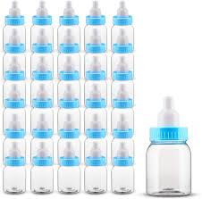 Buy Mt Products Blue 3 5 Inches Tall Including The Cover Baby Bottles For Baby Shower Milk Bottles For Parties Adorable Baby Party Favors For Games Or Decorations 48 Pieces Online In Vietnam B088zl4hsg