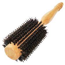 If you have short hair, or like blow drying only certain parts of your head, this one helps keep everything in control. Amazon Com Wood Round Hairbrush With High Density Boar Bristle For Blow Drying Straightening Styling Fine Or Thin Hair At Shoulder Length Medium 1 2 Core 2 4 With Bristles Beauty