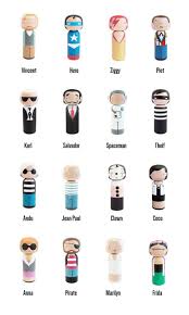 Wooden Kokeshi Dolls By Sketch Inc X Lucie Kaas Wood Peg Dolls Kokeshi Dolls Peg Dolls