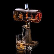 Whiskey Bourbon Decanter Liquor Dispenser For Vodka Rum Wine Tequila Or Mouthwash 1150ml Glass Decan Hand Blown Glass Decanter Bottle Liquor Dispenser