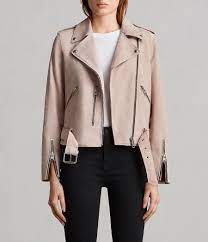 All Saints Suede Blush Jacket Leather Jackets Women Womens Biker Jacket Jackets For Women