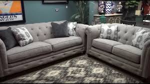 They can be made with buttons or nailheads. Ashley Furniture Azlyn Sepia Tufted Sofa Loveseat 994 Review Youtube