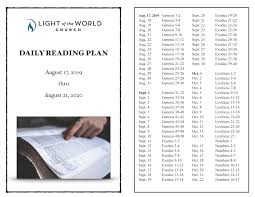 Light Of The World Church Minisink Hills Pa Daily Bible