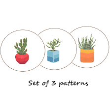 Download and print any pdf cross stitch design for free from the list below to make your own inspirational. Cactus Cross Stitch Modern Cross Stitch Pattern Succulent Set Of 3 Potted Plants Indoor Plant Stripes Geometric Blue Red Orange Ombre Shades Zindagi Designs