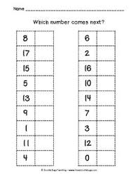 Kindergarten What Number Comes Next Worksheet Preschool Math Math Sheets Kindergarten Math