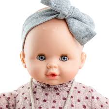 Paola Reina Pop Sonia (stip/roze) met mechanisme (36cm)