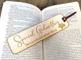 Still, many parents give gifts as a heartfelt expression of appreciation to their child's godparents. Godmother Gift Personalised Wooden Engraved Bookmark Uk Gift Store Online