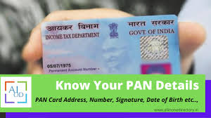 In simple words pan card is an identity in the eyes of income tax department. Know Your Pan Card Name Date Of Birth Address Signature More From Income Tax Dept All In One Directory