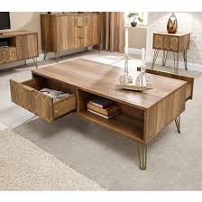 Orleans Coffee Table In Mango Wood Effect With 2 Drawer Furniture In Fashion In 2020 Coffee Table Matching Furniture Furniture