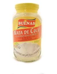 In taiwan, lots of drink will mix nata de coco into drink and dessert. Buenas Nata De Coco White Coconut Gel In Syrup Buy Online At The Asian Cookshop