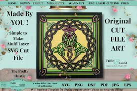 Download 3d Layered Scottish Thistle Celtic Knot Mandala Scotland Svg 1226828 Cut Files Design Bundles