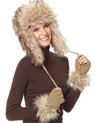 Michael Michael Kors Hat Faux Fur Trapper Hat And Gloves Macy S Fur Trapper Hat Trapper Hats Hat Fashion