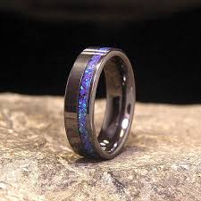 Black And Blue Titanium Wedding Band Unavailable Listing On Etsy Blue Amethyst Rings For Men Unusual Wedding Rings