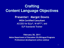 Ppt Crafting Content Language Objectives Powerpoint