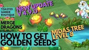 Merge dragon eggs, trees, treasures, stars, magical flowers, and even the dragons themselves, all to create new, incredible things! Merge Dragons Midas Tree Level 8 How To Get Golden Seeds New Update V 4 9 0 Youtube