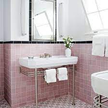 Check spelling or type a new query. 33 Pink And Black Bathroom Tile Ideas And Pictures Vintage Bathroom Decor Retro Bathrooms Modern Vintage Bathroom