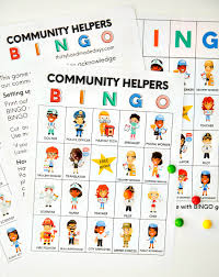 printable community helpers bingo from 30daysblog