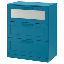 Brimnes 3 Drawer Chest Dark Green Blue Frosted Glass Ikea Brimnes Verre Depoli Commode 3 Tiroirs