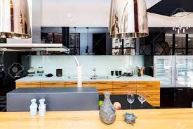 Sideboard sturdy art deco hand carved. Art Nouveau Kitchen Interior With Stove For Cooking And Cabinets Stock Photo Picture And Royalty Free Image Image 145482481