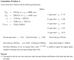 To calculate the speed multiply the rpm value by the circumference of the wheel (2 * pi * radius in meters). Calculation Problem 1 An All Wheel Drive Vehicle Chegg Com