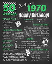 50th Birthday Presents For Him Australia 50 Years Ago In 1970 Australia Printable Chalkboard Poster Etsy In 2020 50th Birthday Quotes 40th Birthday Quotes 50th Birthday Party Decorations