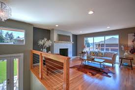 6040 Ne 135th St Kirkland Wa 98034 3 Beds 3 Baths Split Foyer Remodel Split Entry Remodel Modern Eclectic Living Room