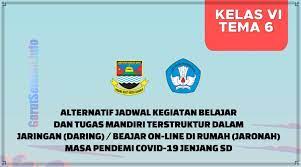 Metode yang digunakan seperti penugasan observasi lingkungan atau proyek. Kegiatan Belajar Dan Tugas Mandiri Terstruktur Daring Kelas 6 Tema 6 Sd