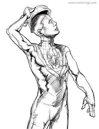 A strong opponent was caught. Miles Morales Coloring Pages Coloring Home
