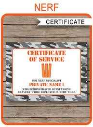 We did not find results for: Nerf Wars Certificate Template Nerf Birthday Party Favors