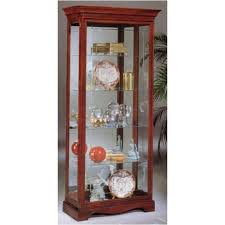 Product titlecoaster company curio cabinet, black and glass. 885 Philip Reinisch Company Cherry Sheffield Curio Cabinet