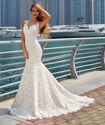 Kaufen trompete trägerlose spitze hochzeitskleid online für ihre romantische traumhochzeit gesellschaft. Grosshandel Moderne Berta 2019 Meerjungfrau Brautkleider Spitze Vestido De Novia Trompete Armellose Strand Brautkleider Kleider Zurucksehen Von Andybridaldress 155 59 Auf De Dhgate Com Dhgate