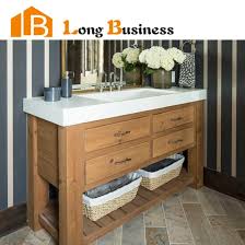 Antique Wood Color Unfinished Bathroom