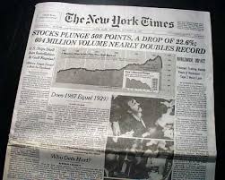 How does the 2020 stock market crash compare with others? Grande Mercado De Acoes Crash Wall Street Colapso New York Times 1987 Nyc Jornal Ebay