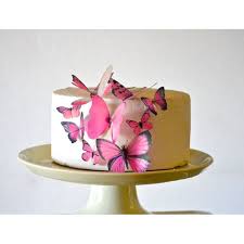 Not only is this cake beautiful it's beyond delicious! Edible Butterflies C Assorted Pink Set Of 15 Cake And Cupcake Toppers Decoration Walmart Com Walmart Com