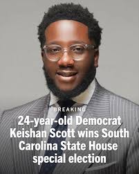 Last night, 24-year-old Keishan Scott defeated his Republican opponent by  41 points in South Carolina's 50th State House district—a massive  overperformance. He's now set to become one of the youngest Democratic state