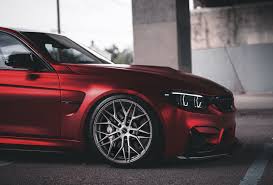 Red Bmw M3 F80 20 Brixton Forged Cm10 Radial Forged Concave Flow Form Wheels Finished In Brushed Satin Titanium 20x9 5 And 20x11 Bmw Bmw M3 Bmw Rims
