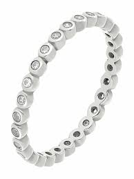 Silber, the story of silver: Noelani Ring Fur Damen Sterling Silber 925 Zirkonia Klingel