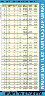 watch battery replacement chart lithium battery diy