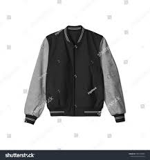 Blank Jacket Bomber Baseball Black Heather Grey Color On White Background In Front View Isolated For Mockup Template Black Heather Jackets Bomber Jacket Black