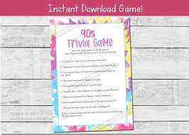 We're about to find out if you know all about greek gods, green eggs and ham, and zach galifianakis. 90s Trivia Game Instant Download 90s Party Game Girls Night In Game Birthday Party Game 90s Quiz Printable Virtual Party Game By Glass Slipper Designs Catch My Party