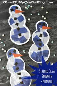 Sammlung von mona • zuletzt aktualisiert: Stained Glass Snowmen Printable Winter Art Fine Motor Kunstprojekt Fur Kinder Basteln Fur Kindergartner Winter Kunstprojekte