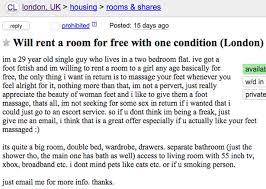 2 bedroom apartment for rent today! 16 Creepy Ads From People On Craigslist Who Are Offering Free Rooms Mirror Online