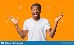 Photo About Wow Surprised African American Man Shouting Looking At Camera Standing Over Orange Background Studio African American Men African American Photo