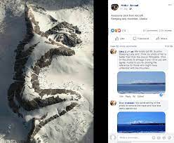The legend states that i heard while growing is stated to have… Digitally Created Photo Of The Sleeping Lady Mountain Shared As A Click From Aircraft Factly